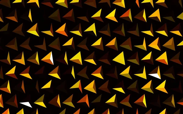 Dunkelgrüner Gelber Vektorhintergrund Mit Dreiecken Dreiecke Auf Abstraktem Hintergrund Mit — Stockvektor
