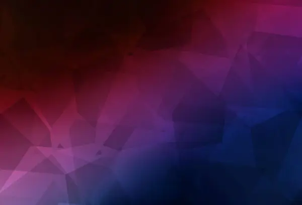 Bleu Foncé Motif Vectoriel Rouge Avec Des Polygonales Aléatoires Formes — Image vectorielle