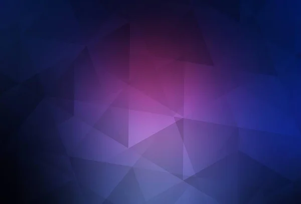 Dark Pink Blue Vector Gradient Triangles Texture Creative Geometric Illustration — Vetor de Stock