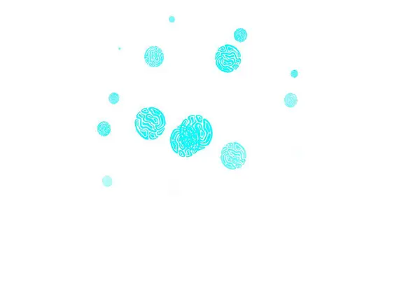 Azul Claro Plantilla Vector Verde Con Círculos Burbujas Borrosas Sobre — Archivo Imágenes Vectoriales