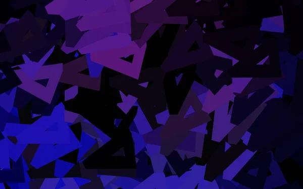 Donkerpaars Vectorsjabloon Met Kristallen Driehoeken Illustratie Met Set Kleurrijke Driehoeken — Stockvector