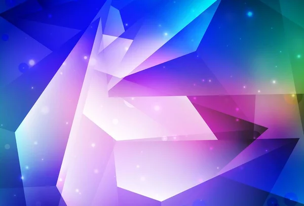 ダークピンク 多角形のスタイルのブルーベクトルの背景 カラフルな三角形のセットでイラスト 名刺のモダンなデザイン — ストックベクタ