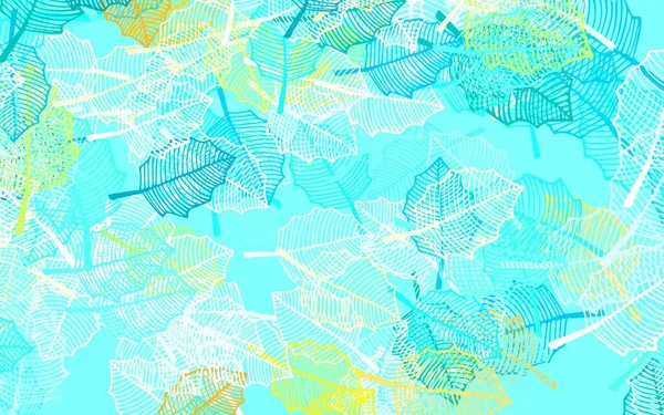 Light Green Vector Doodle Background Leaves Brand New Colored Illustration — ストックベクタ