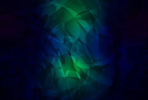 Azul Oscuro Patrón Vectorial Verde Con Formas Aleatorias Ilustración Abstracta — Archivo Imágenes Vectoriales