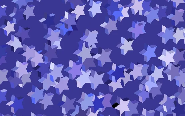 Dark Purple Vector Layout Bright Stars Shining Colored Illustration Stars —  Vetores de Stock