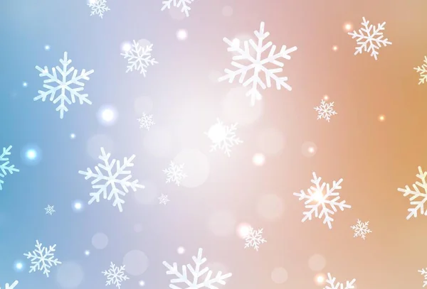 浅蓝色 黄色矢量背景 圣诞节风格 具有渐变的圣诞风格的彩色设计 排版模板 — 图库矢量图片