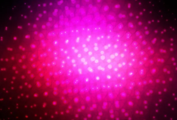 Dunkelrosa Vektorhintergrund Mit Blasen Illustration Mit Einer Reihe Leuchtender Farbenfroher — Stockvektor