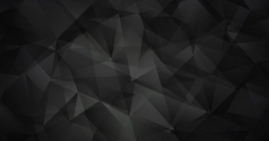 4K koyu gri çokgen soyut canlandırma döngüsü.