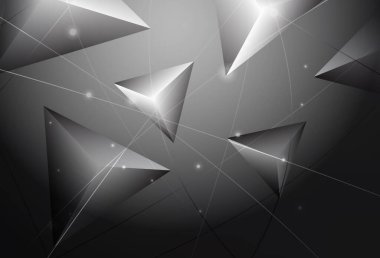 Koyu gri vektör çokgen arkaplan. Çokgen tarzda tamamen yeni bir renk çizimi. Bir markanın arkaplanı için desen.