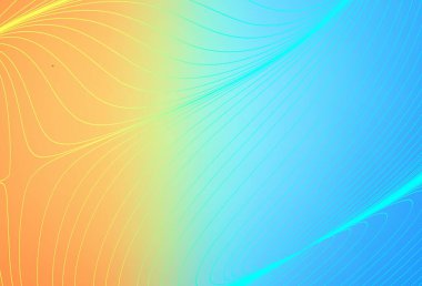 Açık mavi, eğri çizgileri olan kırmızı vektör arkaplan. Eğri şekilli yepyeni renkli bir tasvir. Web siteniz için soyut tasarım.