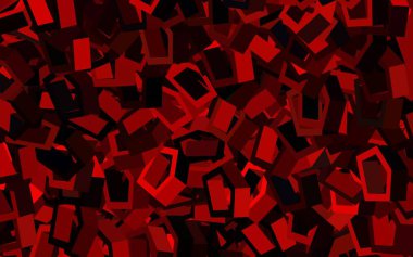 Koyu kırmızı vektör şablonu altıgen şeklinde. Altıgen tarzda ışıldayan soyut çizimler. Reklamınız için bir kalıp, kitapçıklar.