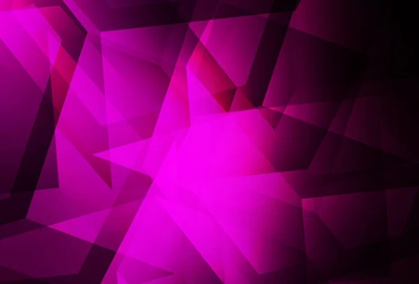 Dunkelrosa Vektor Abstrakten Mosaikhintergrund Glitzernde Abstrakte Illustration Mit Eleganten Dreiecken — Stockvektor