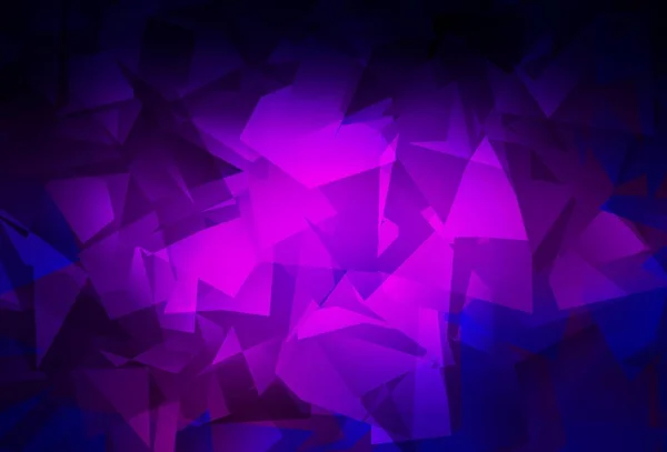 Dark Purple Vektor Abstrakte Polygonale Vorlage Leuchtend Bunte Illustration Mit — Stockvektor