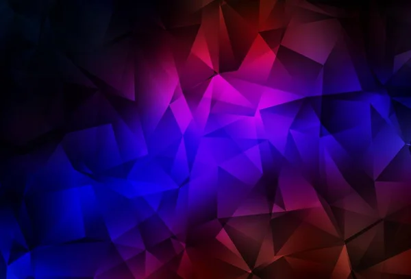 Темно Синій Червоний Векторний Шаблон Трикутників Креативна Геометрична Ілюстрація Стилі — стоковий вектор
