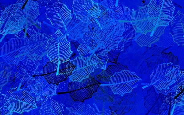 Темно Синий Вектор Искушает Листьями Смутная Абстрактная Иллюстрация Листьями Стиле — стоковый вектор