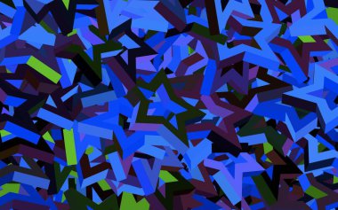 Açık mavi, parlak yıldızlı kırmızı vektör düzeni. Renkli yıldızlı soyut çizimler. Kozmik arkaplanlar için şablon.