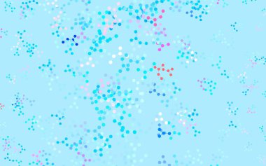 Açık mavi, kırmızı vektör arkaplan ve yapay zeka verileri. Renkli yapay zeka yapısı, eğimli çizgiler ve noktalar. Teklif verilerinin tanıtımı için akıllı tasarım.