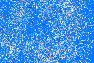 Açık mavi, düz çizgileri olan kırmızı vektör düzeni. Renkli çubuklarla, soyut çizimler. İş ilanınız için akıllı tasarım.