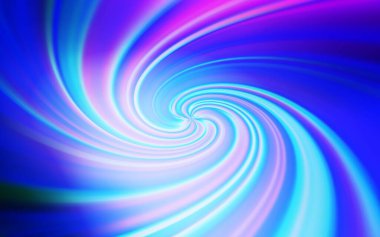 Açık pembe, bükülmüş çizgileri olan mavi vektör deseni. Kavisli çizgilerden oluşan parlak bir illüstrasyon. Tasarımınız için renkli dalga deseni.