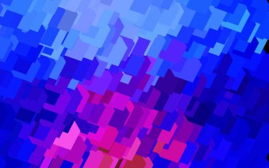 Lacivert, eşkenar dörtgenli kırmızı vektör arkaplanı. Dikdörtgenleri ve kareleri olan güzel bir çizim. Web siteleri için şablon kullanılabilir.