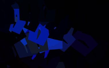 Koyu mavi, altıgen şeklinde sarı vektör şablonu. Renkli altıgenli soyut illüstrasyon. İniş sayfaları için desen.