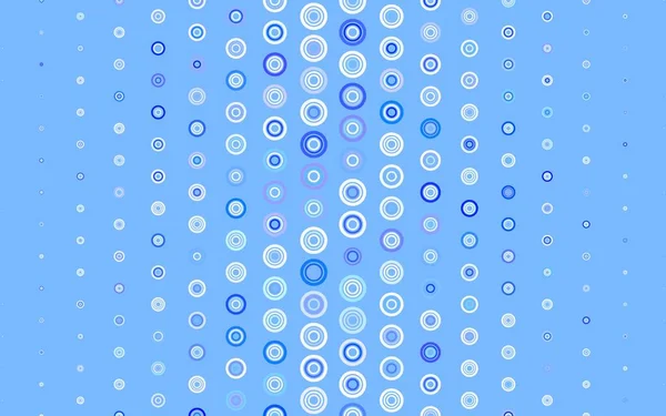 Hellblauer Gelber Vektorhintergrund Mit Punkten Unscharfe Blasen Auf Abstraktem Hintergrund — Stockvektor