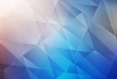 Açık mavi, sarı vektör üçgen mozaik zemin. Üçgenli modern soyut çizim. Web siteniz için yeni bir doku.