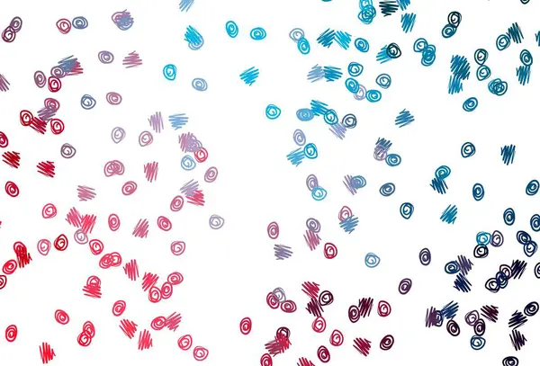 Lichtblauw Rood Vectorpatroon Met Bollen Glitter Abstracte Illustratie Met Wazige — Stockvector