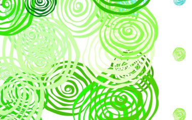 Açık yeşil vektör, güllü zarif bir şablon. Çiçekli modern soyut illüstrasyon. İşiniz için yeni tasarım.