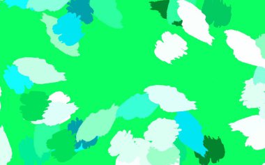 Karmaşık şekilli açık yeşil vektör şablonu. Soyut tarzda rengarenk gradyan şekilleri olan bir resim. Duvar kağıtları için zarif tasarım.