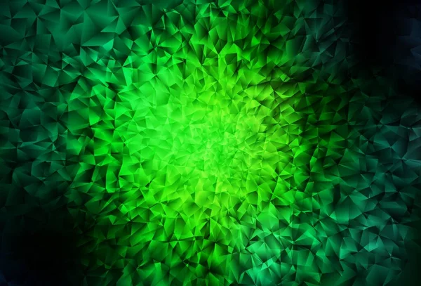 Темно Зелена Векторна Мозаїчна Текстура Трикутника Барвисті Ілюстрації Полігональному Стилі — стоковий вектор