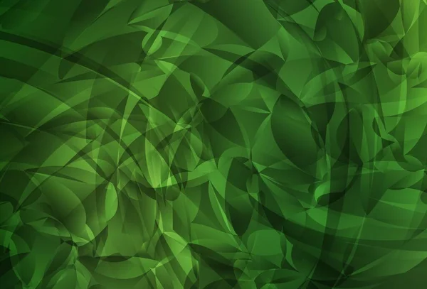 Tmavě Zelený Vektorový Vzorec Náhodnými Tvary Barevné Chaotické Formy Gradientem — Stockový vektor