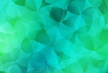 Memphis şekilli açık yeşil vektör arkaplanı. Renkli rastgele şekillerle modern soyut illüstrasyon. Duvar kağıtları için zarif tasarım.