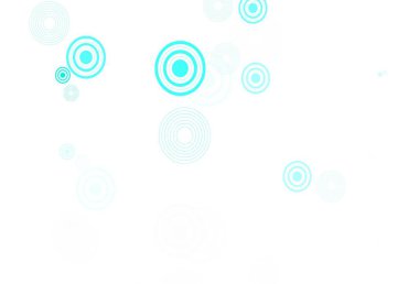 Dairesel açık yeşil vektör şablonu. Soyut arka planda bulanık kabarcıklar ve renkli gradyan. Marka kitabınız için yeni şablon.