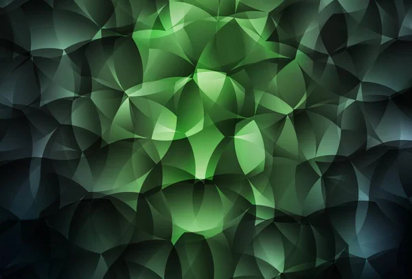 Fond Polygonal Vecteur Vert Foncé Illustration Créative Demi Teinte Avec — Image vectorielle
