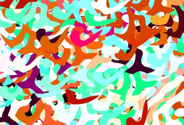 Açık yeşil, soyut şekilli kırmızı vektör arkaplan. Renkli rastgele şekillerle modern soyut illüstrasyon. Bir cep telefonu için arka plan.