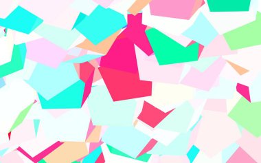 Açık yeşil, renkli altıgenli kırmızı vektör dokusu. Renkli altıgenli bir resim seti. Duvar kağıtlarının dokusu için desen.