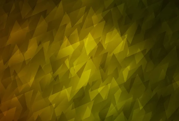 ダークグリーン 菱形の黄色のベクトル背景 長方形の抽象的なグラデーションイラスト ポスター バナーに最適なデザイン — ストックベクタ