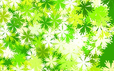 Açık yeşil, çiçekli sarı vektör soyut arkaplan. Çiçekli modern soyut illüstrasyon. İşiniz için en iyi tasarım..