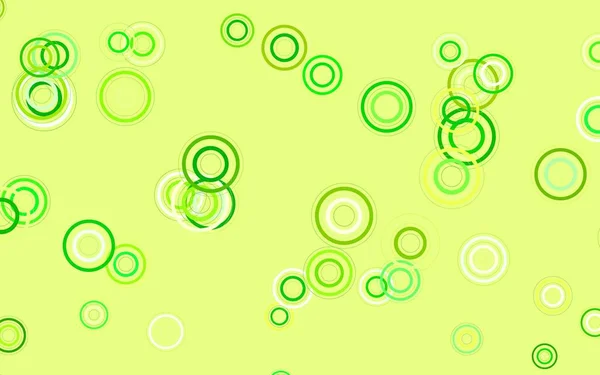 Light Green Yellow Vector Layout Circle Shapes Blurred Decorative Design — Stock Vector