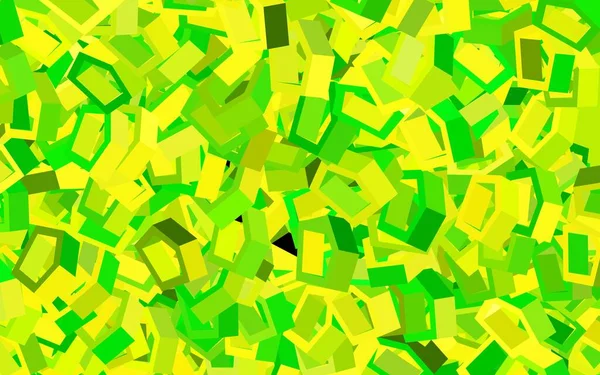 深绿色 黄色矢量布局与六边形 模糊的背景与彩色六边形 为您的商业广告设计 — 图库矢量图片