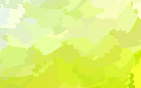 Светло Зеленый Желтый Векторный Фон Цветами Иллюстрация Красочными Градиентными Формами — стоковый вектор