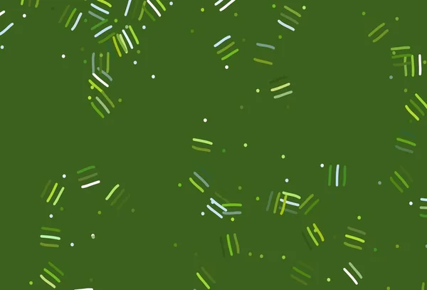 Verde Chiaro Modello Vettoriale Giallo Con Linee Affilate Punti Linee — Vettoriale Stock