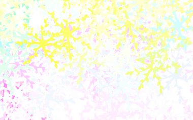 Rastgele biçimlerde ışık çok renkli vektör deseni. Rastgele şekillerle soyut tarzda dekoratif tasarım. İşiniz için en iyi akıllı tasarım.