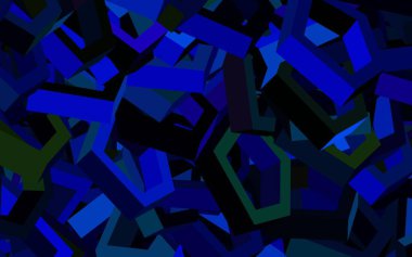 Renkli altıgenli koyu renkli vektör deseni. Renkli altıgenli soyut illüstrasyon. Duvar kağıtlarının dokusu için desen.