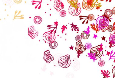 Rastgele biçimlerde ışık çok renkli vektör deseni. Rastgele şekillerle soyut tarzda dekoratif tasarım. Web siteniz için basit tasarım.