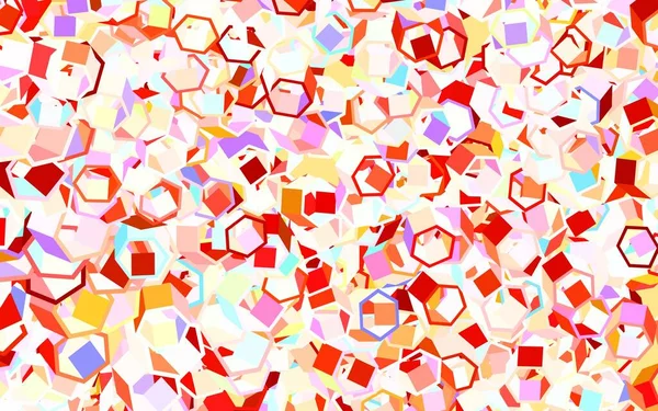 Светлый Многоцветный Векторный Узор Красочными Шестиугольниками Иллюстрация Цветных Шестиугольников Поверхности — стоковый вектор
