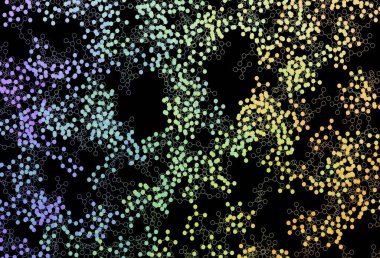 Yapay zeka yapısına sahip koyu renkli vektör şablonu. Yapay zeka bağlantılarıyla basit bir şekilde renkli tasarım. Teklif verilerinin tanıtımı için akıllı tasarım.