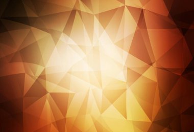 Koyu Turuncu vektör soyut mozaik zemin. Çokgen tarzda tamamen yeni bir renk çizimi. İşiniz için yepyeni bir tasarım..