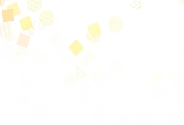 Світло Оранжеве Векторне Компонування Колами Лініями Прямокутниками Ілюстрація Набором Різнокольорових — стоковий вектор